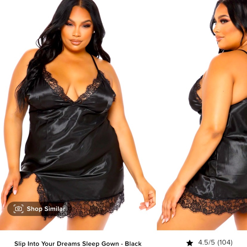 NWT FashionNova “Slip into your dreams” satin sleep gown